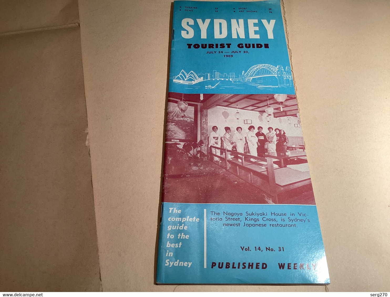 Sydney Tourisme Guide 1969 Publicité Quoi Le Plan Hôtel   Commerce Magasin Dancing Théâtre Restaurant - Australië