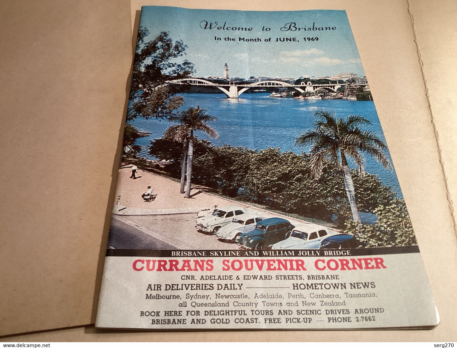 AUSTRALIA - Brisbane Publicité 1969 Currans Souvenir Corner Air Deliveries Daily Sidney Melbourne - Australien