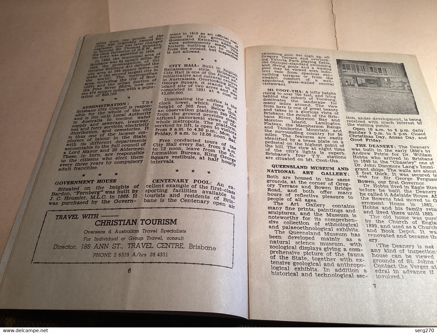 AUSTRALIA - Brisbane Publicité 1969 currans Souvenir corner air deliveries daily Sidney Melbourne