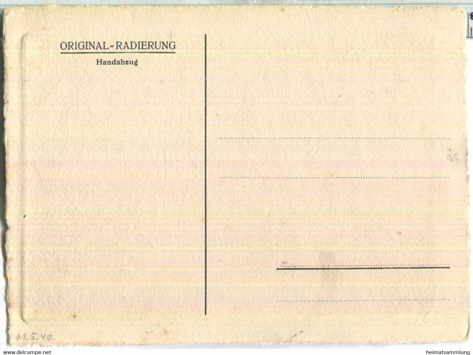 Berlin-Rixdorf - Radierung - Kirche Ca. 1940 Original-Radierung - Handabzug - Neukölln