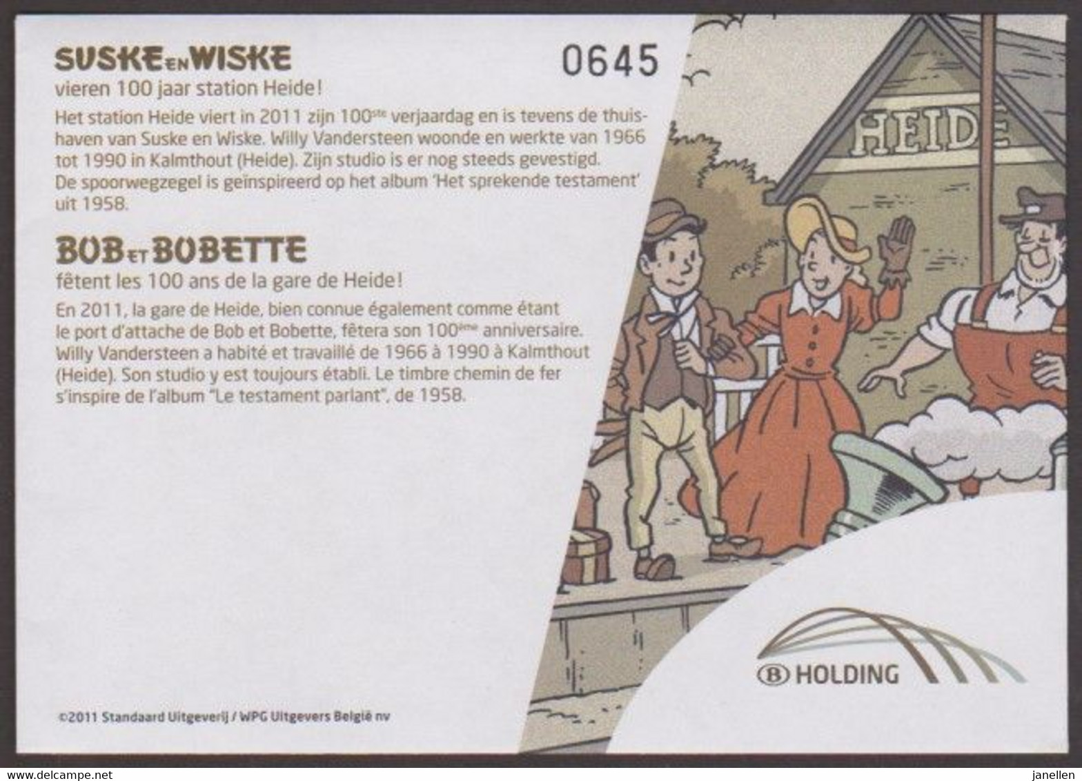 TRV 20A - Suske & Wiske - Bob & Bobette (genummerd/numéroté)- Met Briefomslag/pochette Original - Otros & Sin Clasificación