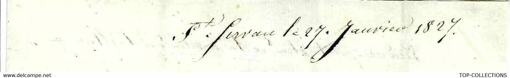 1827 BRETAGNE NOBLESSE LETTRE FAMILIALE FORET COUPES DE BOIS TAILLE St Servan "du Parcq" => Cramezel De Kerhué à Rennes - Other & Unclassified