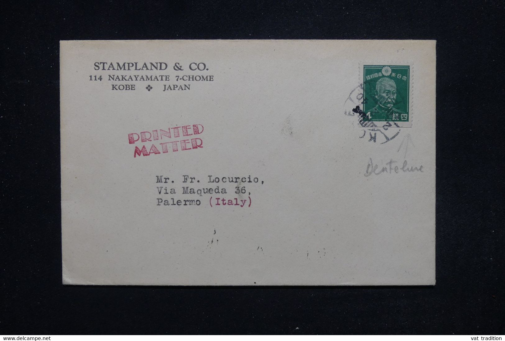 JAPON - Enveloppe Commerciale De Kobe Pour L'Italie En 1940 - L 118277 - Briefe U. Dokumente