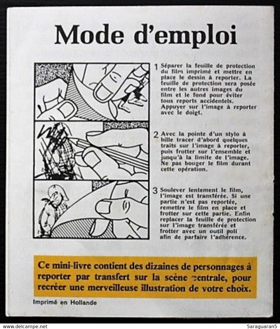 Décorama Décalcomanies Décotrans N°8 - Barbe Rouge - L'île Au Trésor - Dargaud 1971 - Aufkleber