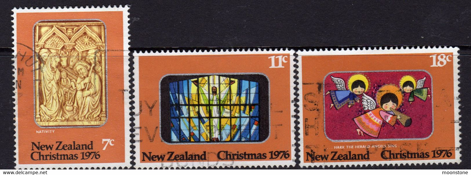 New Zealand 1976 Christmas Set Of 3, Used, SG 1129/31 (A) - Usados