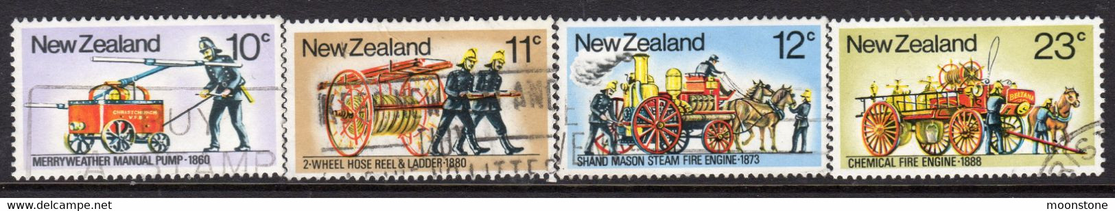 New Zealand 1977 Fire Fighting Appliances Set Of 4, Used, SG 1156/9 (A) - Usati