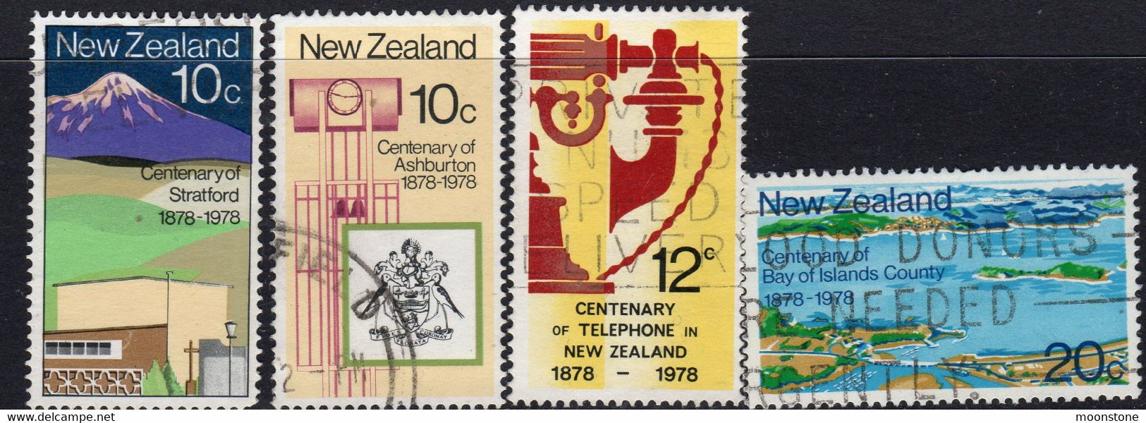 New Zealand 1978 Centenaries Set Of 4, Used, SG 1160/3 (A) - Usati