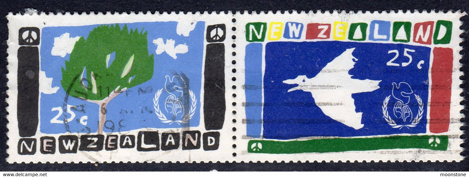 New Zealand 1986 International Peace Year Pair, Used, SG 1393/4 (A) - Usati