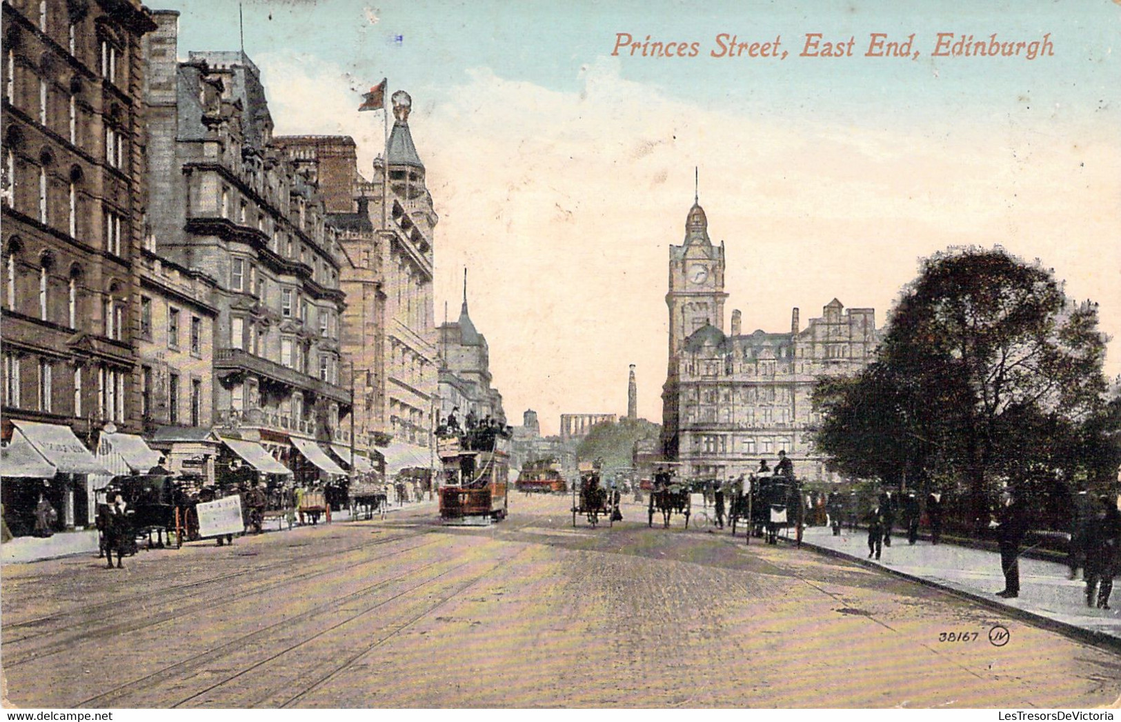 Princes Street - East End - Edinburgh - Valentine's Series - Tramway Et Attelages Chevaux - Midlothian/ Edinburgh