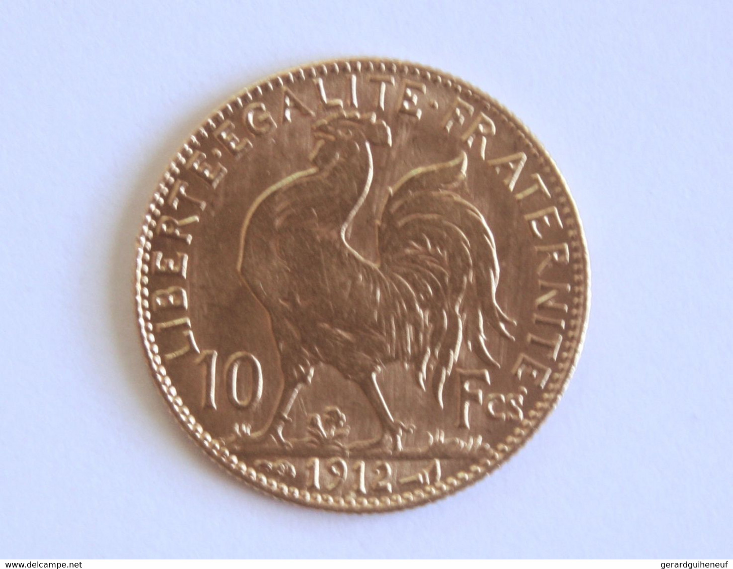 Monnaie En OR D'investissement : 10 Francs Marianne Coq 1912 - Kiloware - Münzen