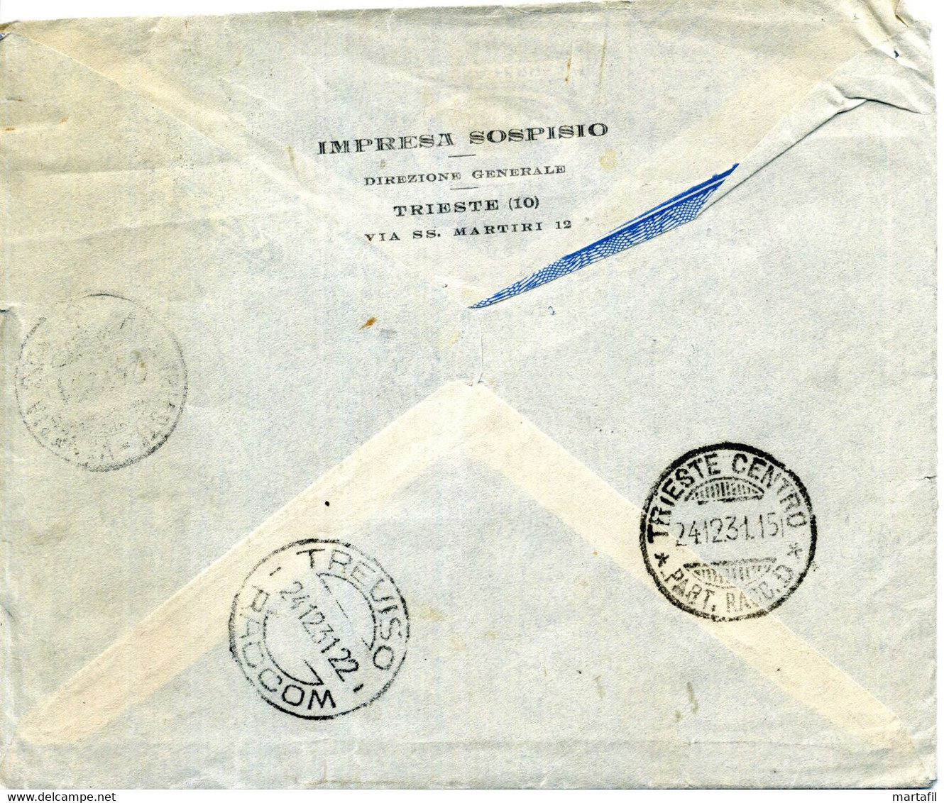 1931 RACCOMANDATA ESPRESSO RR Da Trieste Per Treviso - Storia Postale