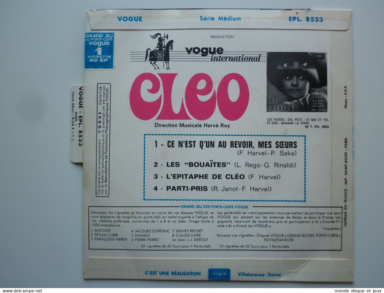 Cleo 45Tours EP Vinyle Ce N'Est Q'Un Au Revoir, Mes Sœurs - 45 T - Maxi-Single