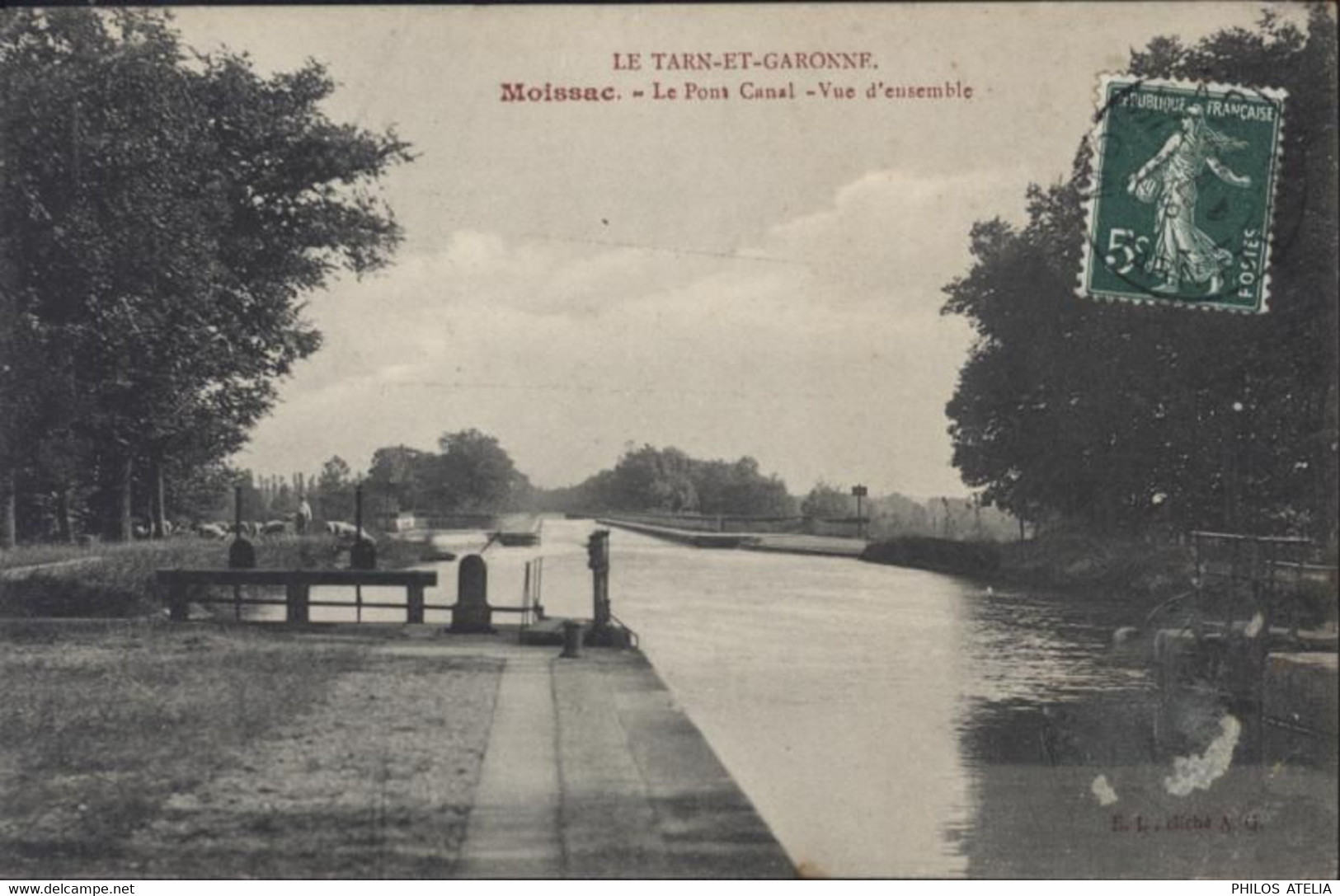 CPA CP Le Tarn Et Garonne Moissac Le Pont Canal Vue D'ensemble YT 137 - Moissac