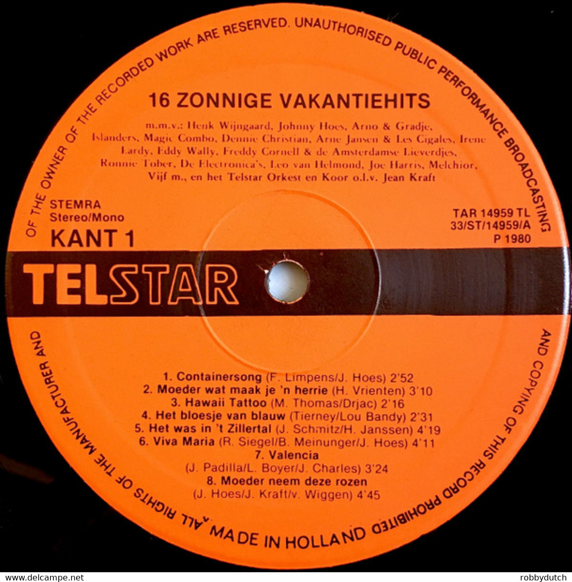 * LP *  16 ZONNIGE VAKANTIEHITS - DIV. ARTIESTEN (Holland 1980) - Compilations