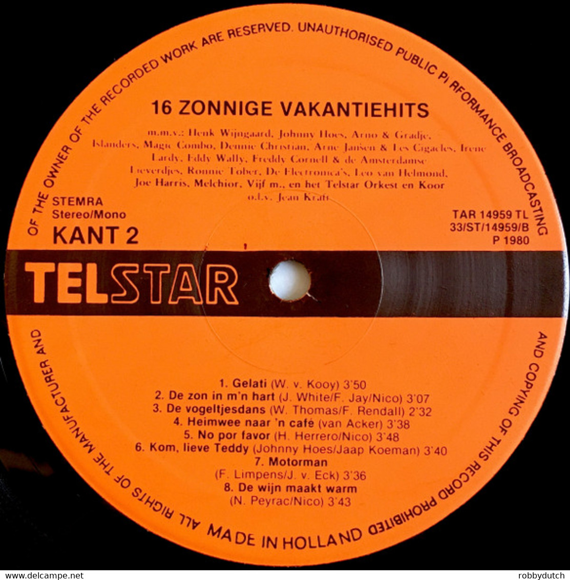 * LP *  16 ZONNIGE VAKANTIEHITS - DIV. ARTIESTEN (Holland 1980) - Hit-Compilations