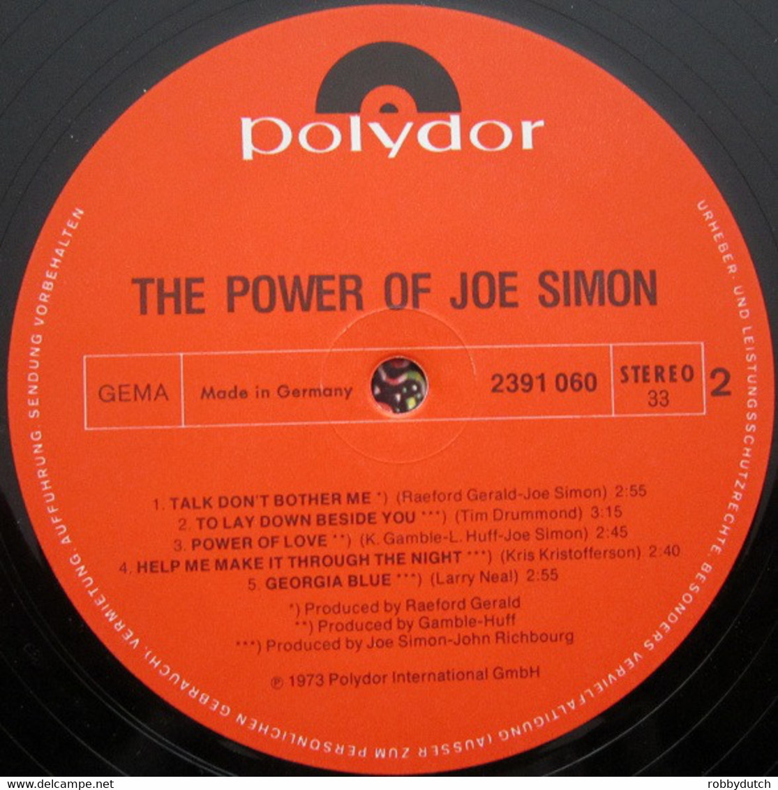 * LP *  THE POWER OF JOE SIMON (Germany 1973 EX-) - Soul - R&B