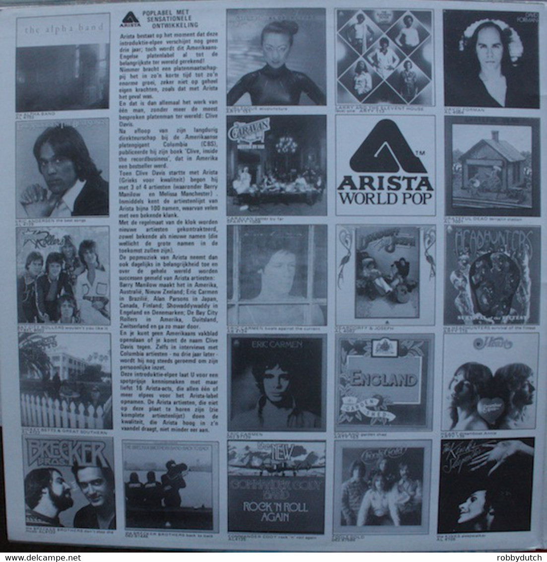* LP *  ARISTA WORLD POP - KINKS / OUTLAWS / ALAN PARSONS / LOU REED / GREARFUL DEAD A.o. - Hit-Compilations
