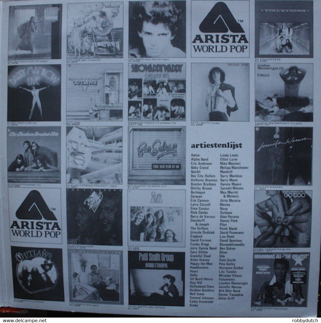 * LP *  ARISTA WORLD POP - KINKS / OUTLAWS / ALAN PARSONS / LOU REED / GREARFUL DEAD A.o. - Compilaties