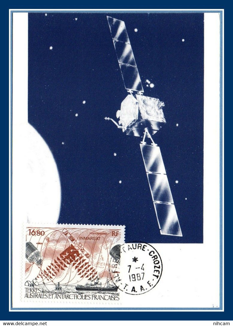 TAAF Carte Maximum N° PA 99  Satellite 1987 Espace Space - Other & Unclassified