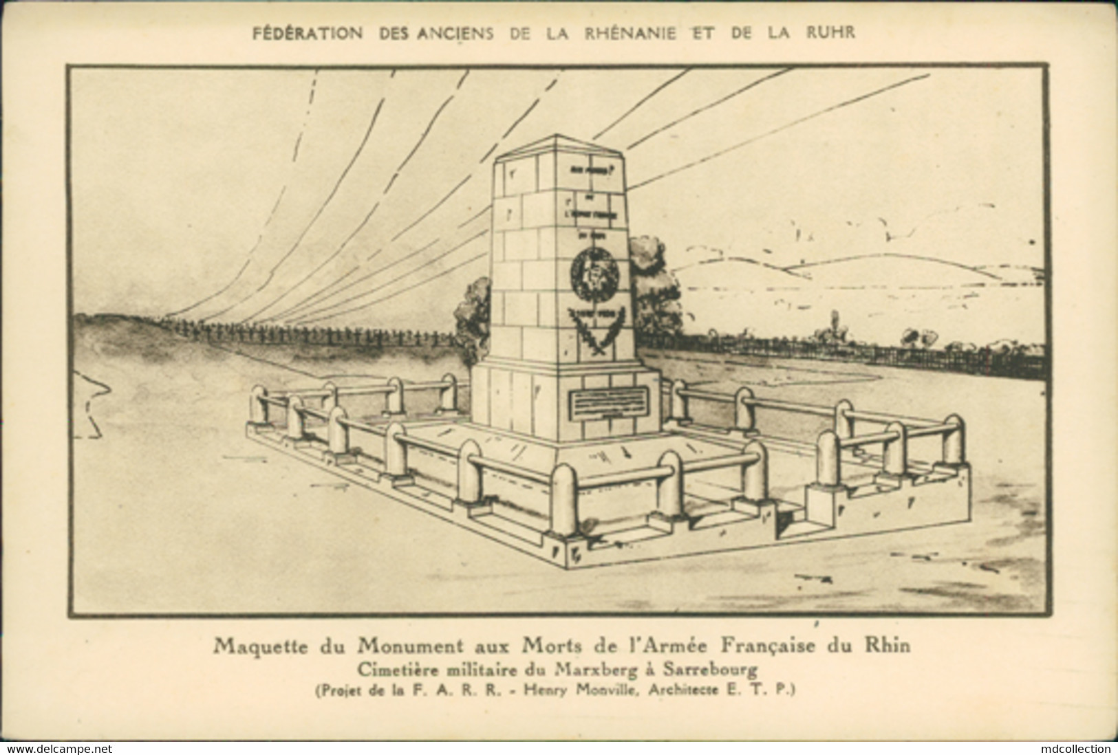 57 SARREBOURG / Maquette Du Monument Aux Morts / DESSIN - Sarrebourg