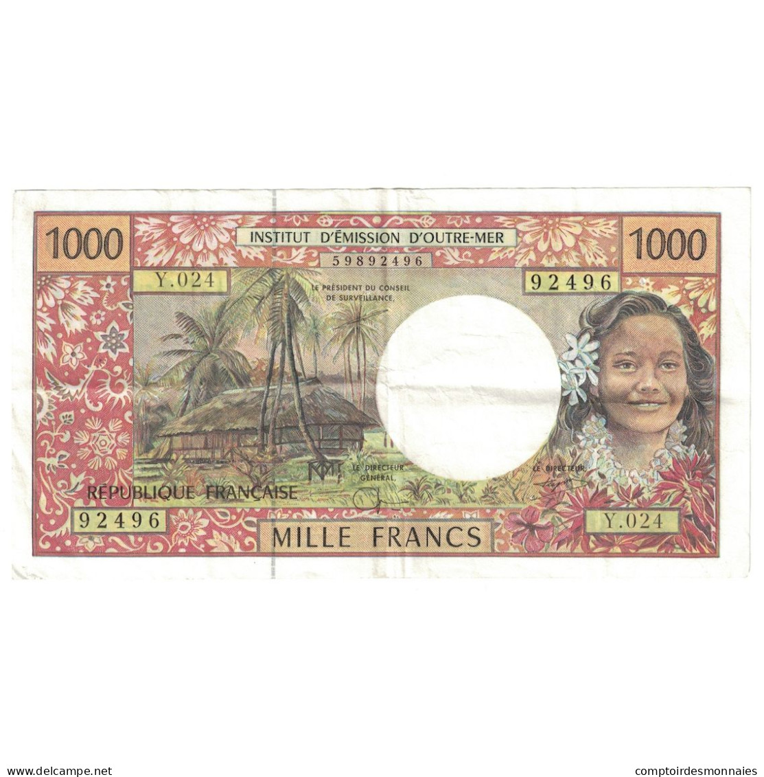 Billet, Tahiti, 1000 Francs, 1985, KM:27d, TTB - Papeete (Polynésie Française 1914-1985)