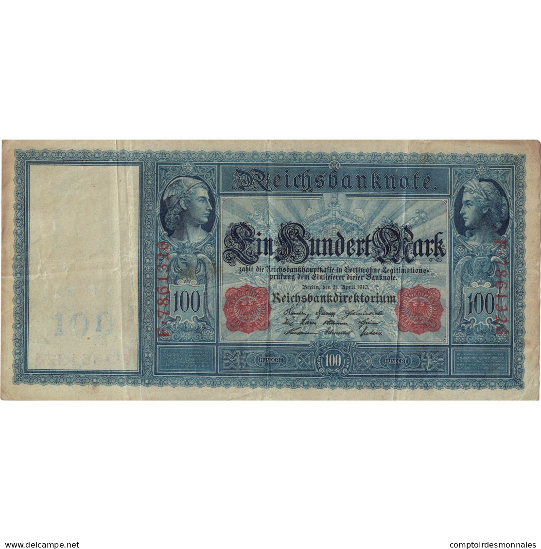 Billet, Allemagne, 100 Mark, 1910, 1910-04-21, KM:42, TB - 100 Mark