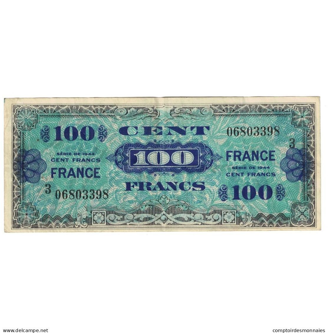 France, 100 Francs, 1945 Verso France, 1945, 06803398, TTB, Fayette:VF25.3 - 1945 Verso France