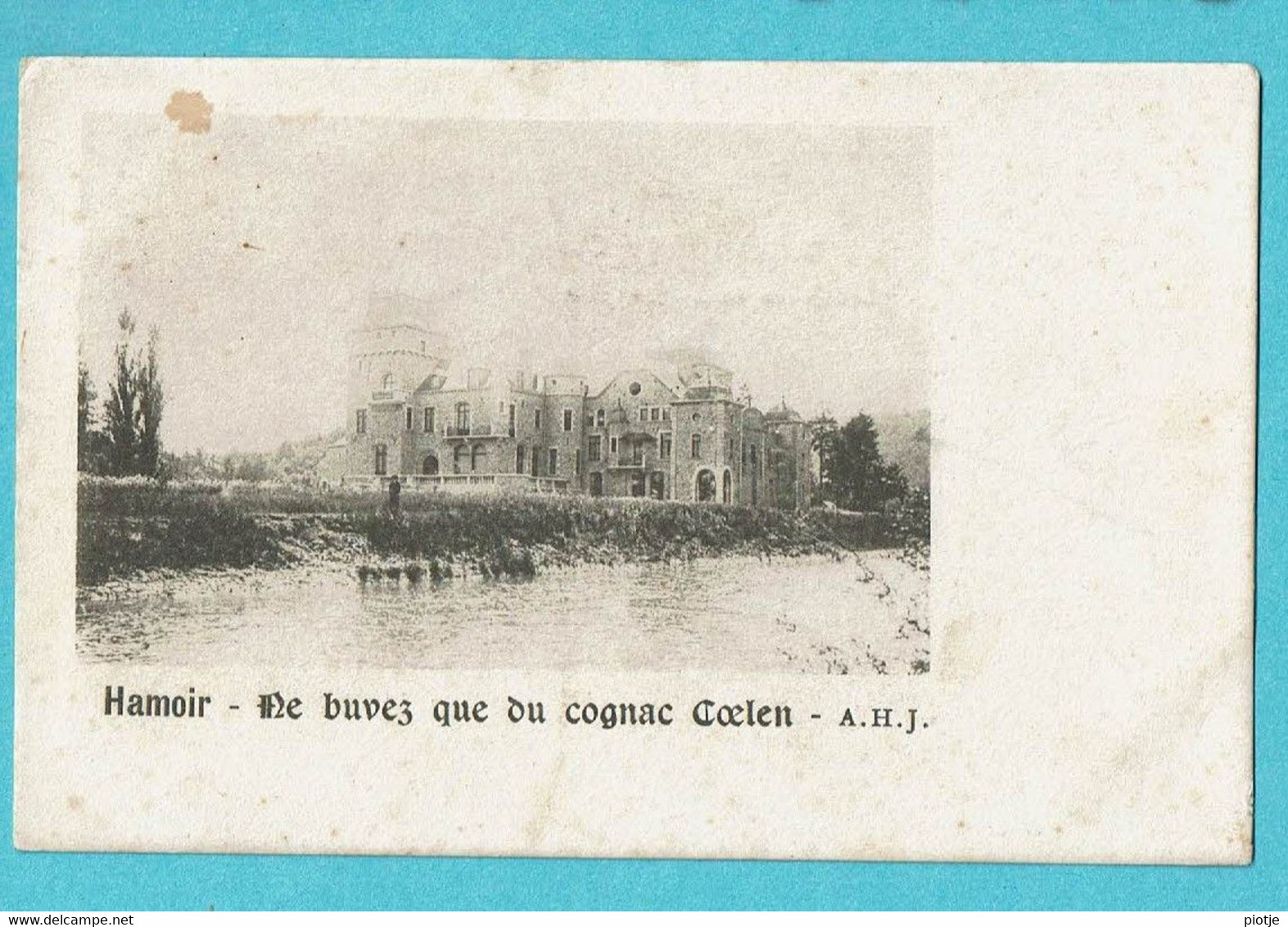 * Hamoir - Huy (Liège - La Wallonie) * (A.H.J.) Ne Buvez Que Du Cognac Coelen, Canal, Quai, Chateau, TOP, Rare - Hamoir