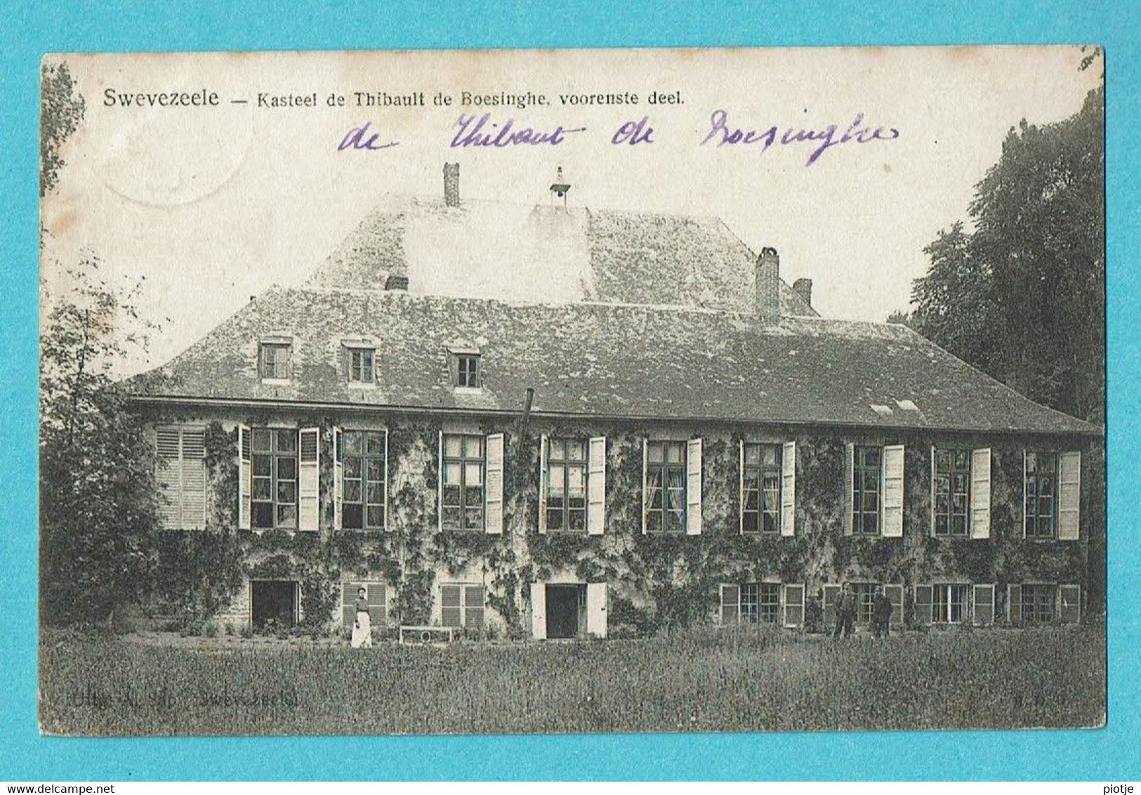 * Zwevezele - Swevezeele (Wingene) * (Uitg A. Sap) Kasteel De Thibault De Boesinghe, Chateau, Façade, Castle, TOP - Wingene
