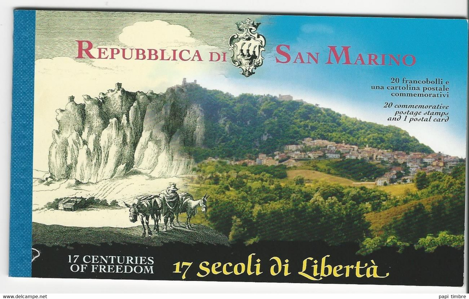 Saint-Marin - 2000 - Carnet Prestige - 1700e Anniversaire De La République De St Marin - N° C1702 ** - Carnets