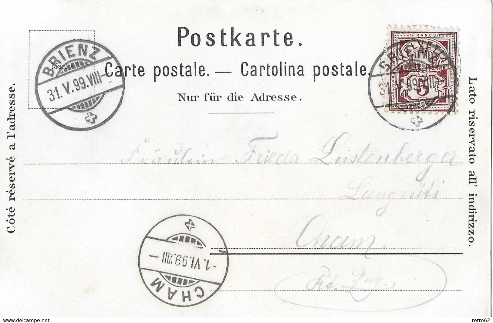 ISELTWALD → Schöne Künstlerkarte Anno 1899 - Iseltwald