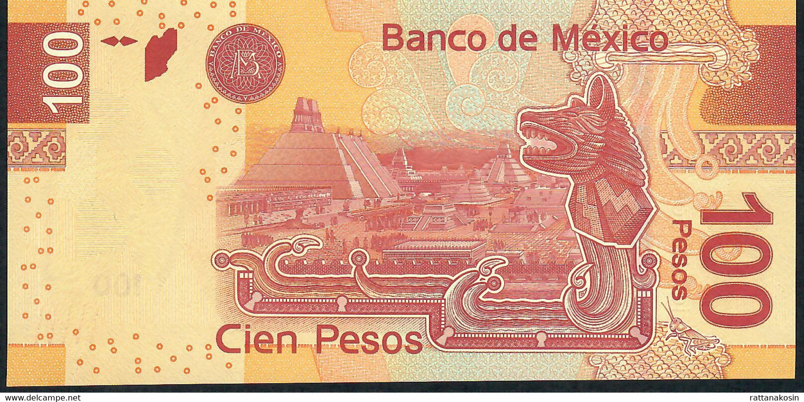 MEXICO P124b 100 PESOS 2009   Serie E   #W524--  UNC. - Mexique