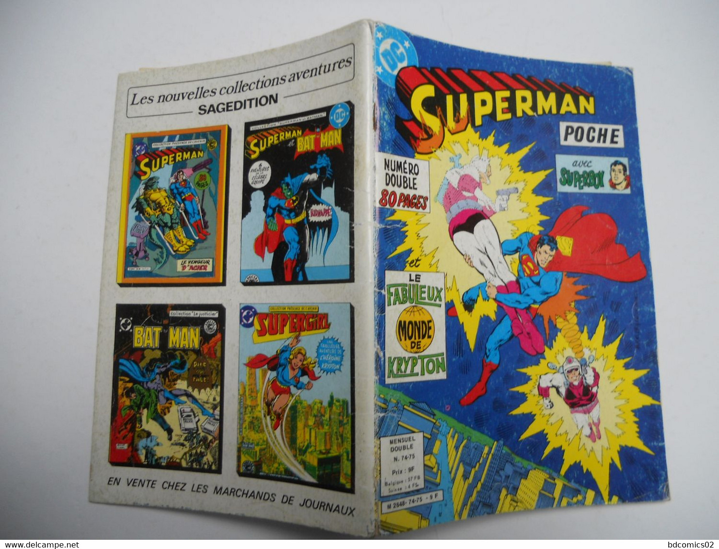 Superman Poche N°74-75.terra Double,le Vagabond Cosmique 1983 Sagedition - Superman