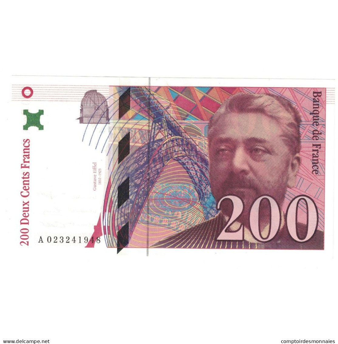 France, 200 Francs, Eiffel, 1996, A.023, SPL+, Fayette:75.2, KM:159a - 500 F 1968-1993 ''Pascal''