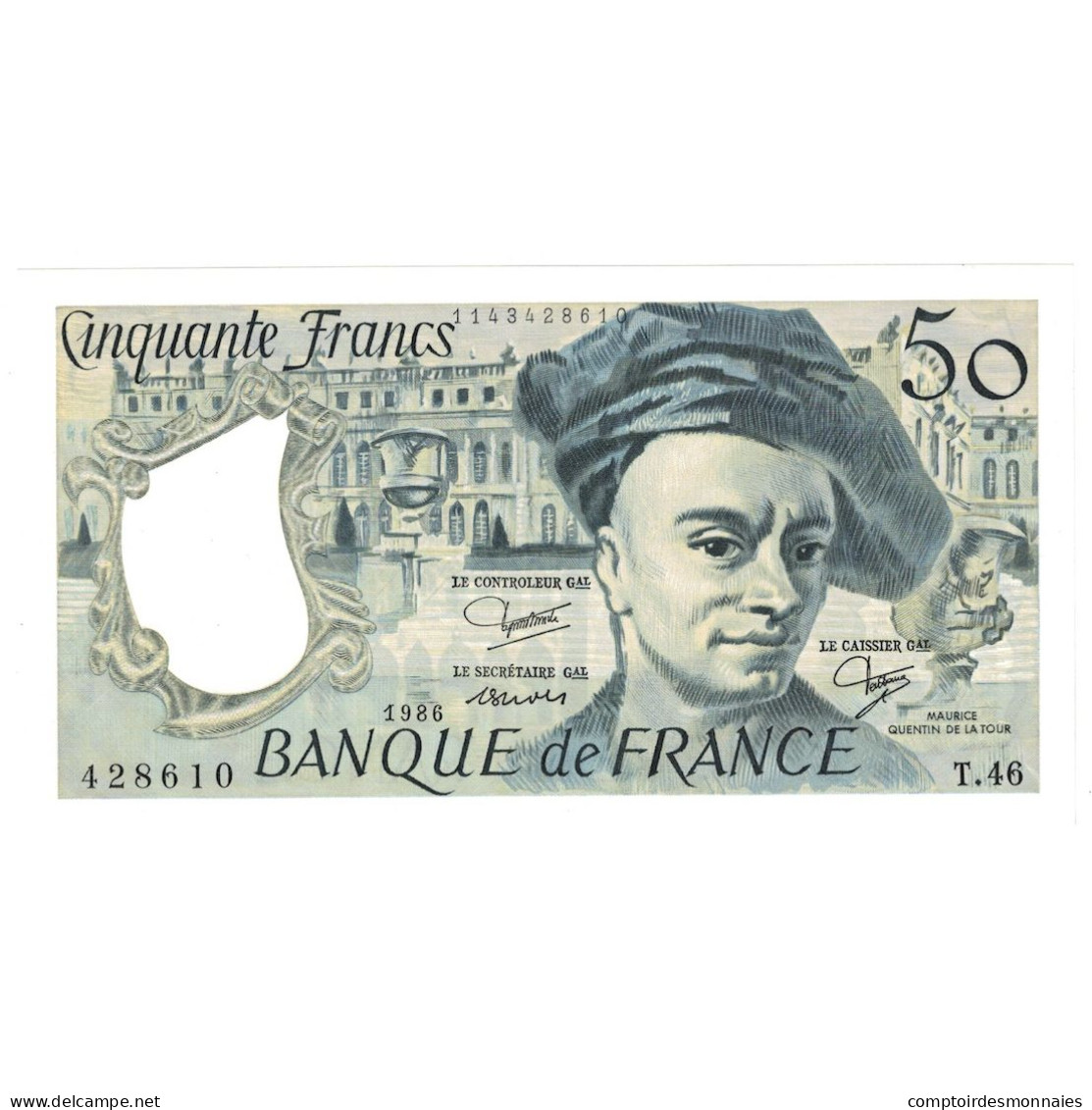 France, 50 Francs, Quentin De La Tour, 1986, T.46, NEUF, Fayette:67.12, KM:152b - 50 F 1976-1992 ''Quentin De La Tour''