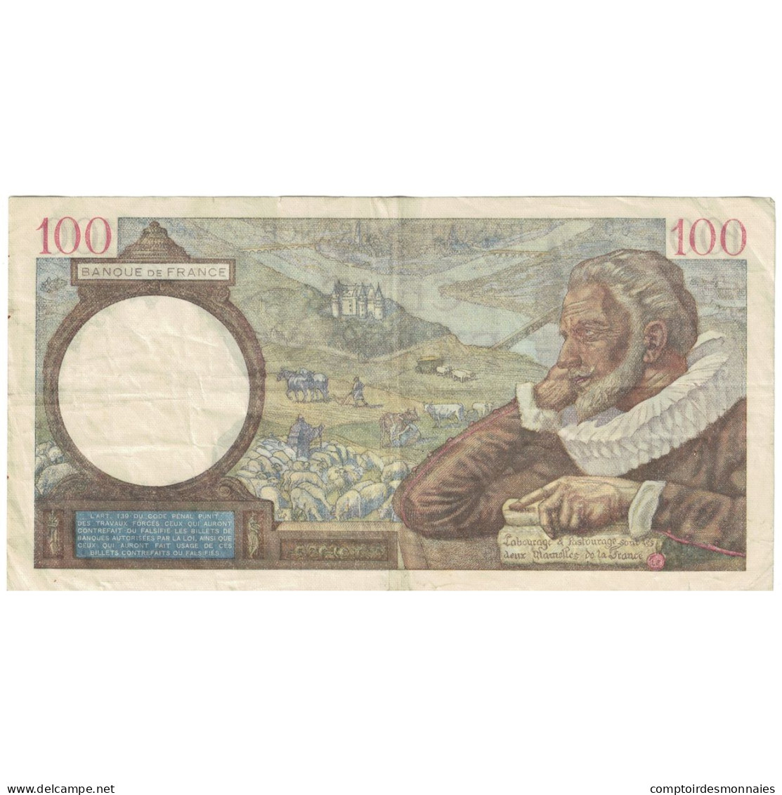 France, 100 Francs, Sully, 1940, W.860, TTB, Fayette:26.25, KM:94 - 100 F 1939-1942 ''Sully''