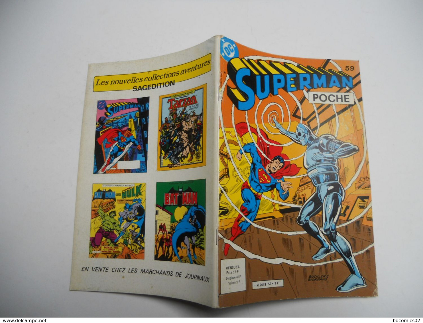 SUPERMAN POCHE N°59 SAGEDITION 1982 EN BON ÉTAT - Superman