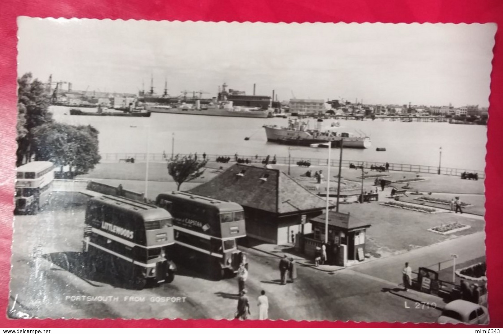 CPSM-PHOTO ANGLETERRE PORSMOUTH  FROM GOSPORT ×× A IMEE AUTOCARS VOYAGEE 1961 PARFAITE - Portsmouth