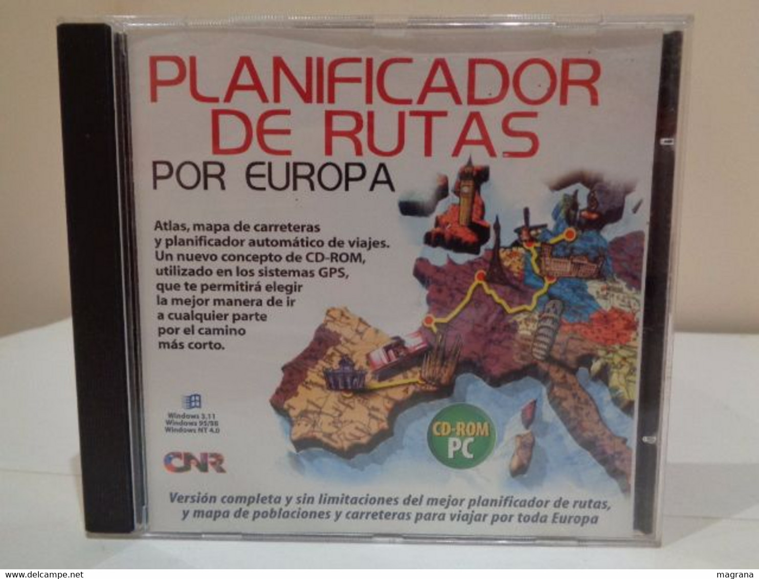 CD-ROM Para PC. Planificador De Rutas Por Europa. Atlas, Mapa De Carreteras Y Planificador Automático De Viajes - GPS/Aviazione