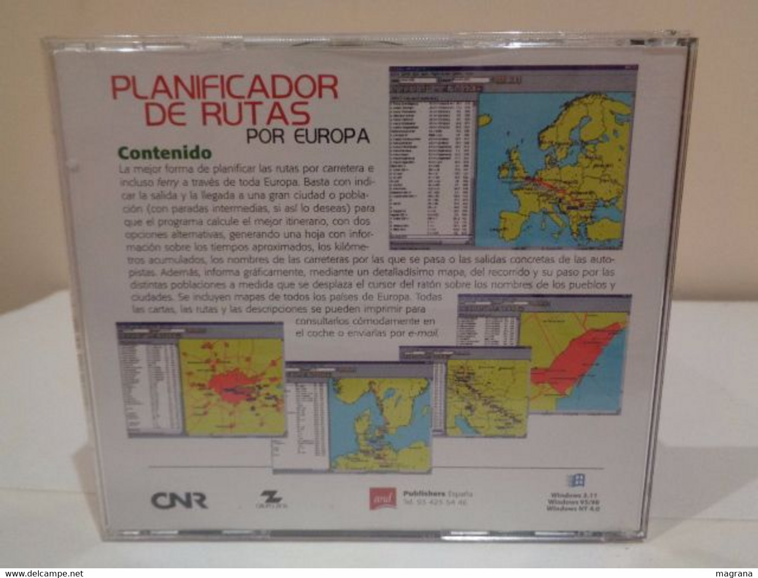 CD-ROM Para PC. Planificador De Rutas Por Europa. Atlas, Mapa De Carreteras Y Planificador Automático De Viajes - GPS/Aviazione