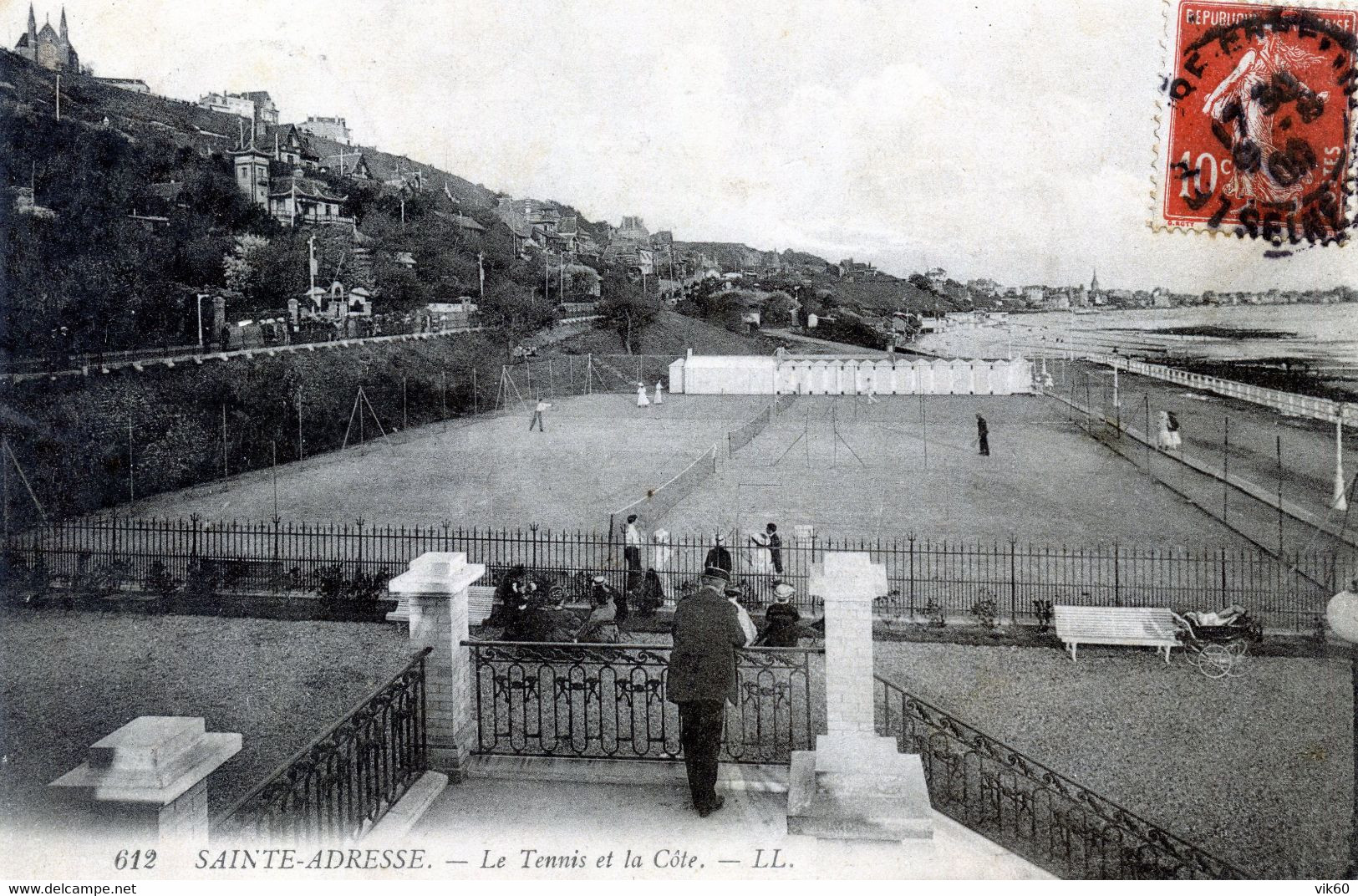 76  SAINTE ADRESSE  (BANLIEUE DU HAVRE)  LE TENNIS ET LA COTE - Saint Valery En Caux