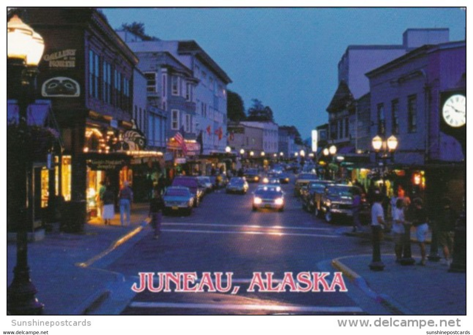 Alaska Juneau Franklin Street At Night - Juneau