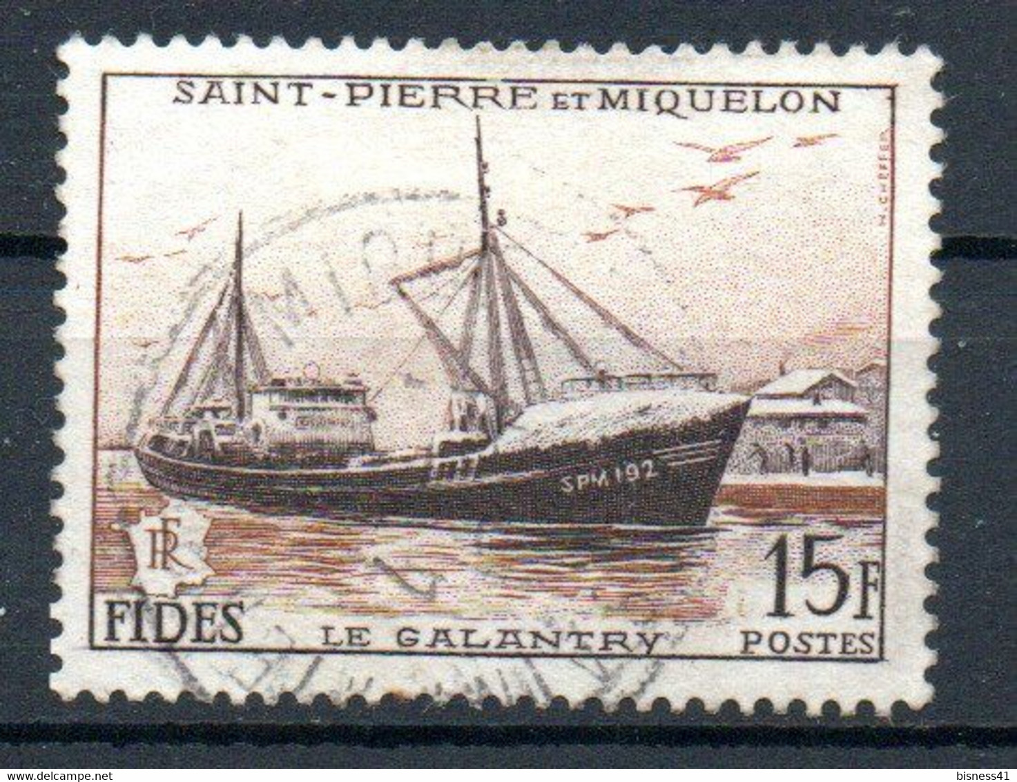 Col24 Colonies Saint Pierre & Miquelon SPM N° 352 Oblitéré Cote 4,50€ - Usados