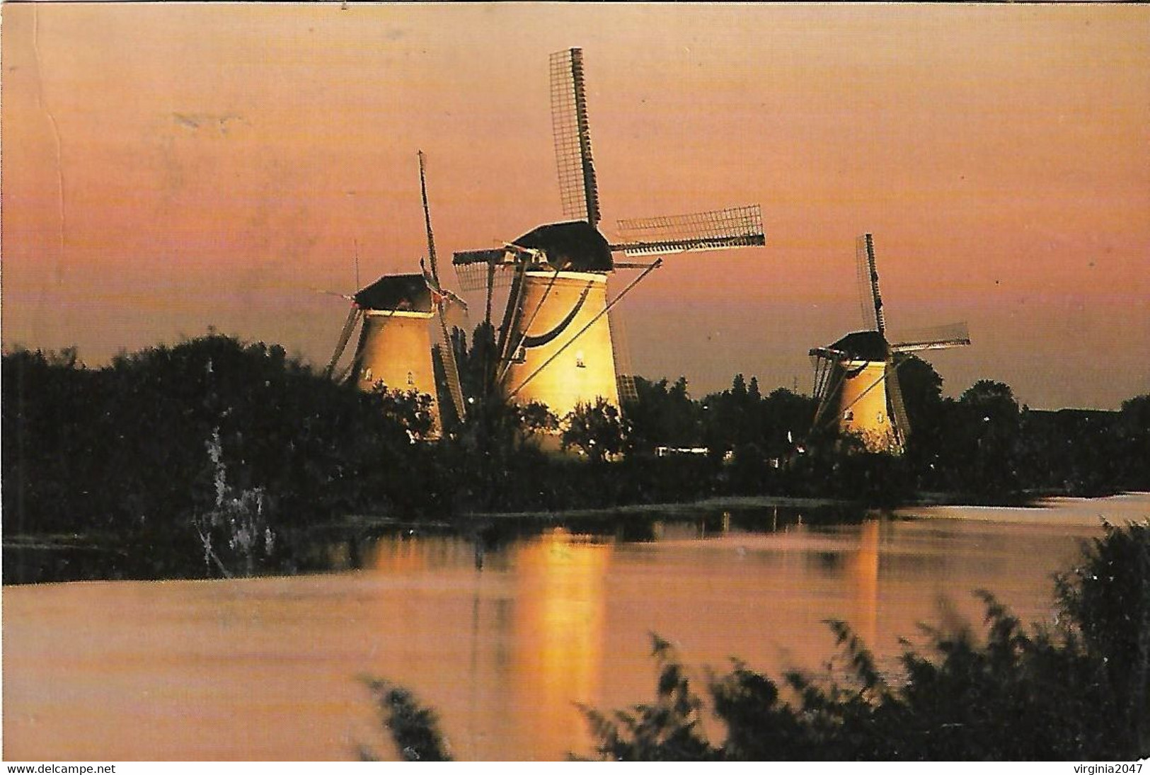 Holanda Zuid-Holland-Kinderdijk-molinos De Viento-vista De Amanecer - Kinderdijk