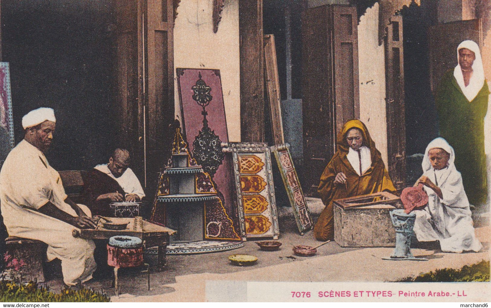 Maroc Rabat Scènes Et Types Peintre Arabe édition LL N°7076 - Rabat