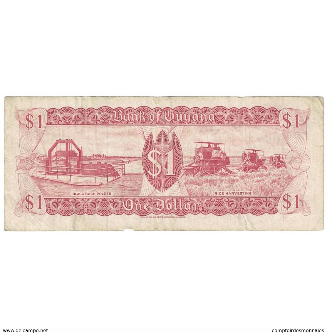 Billet, Guyana, 1 Dollar, Undated (1966-92), KM:21d, TB+ - Guyana