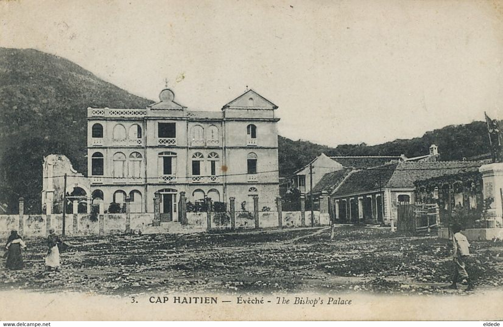 Cap Haitien Eveché The Bishop Palace  P. Used 1914 To North Franklin Connecticut - Haïti