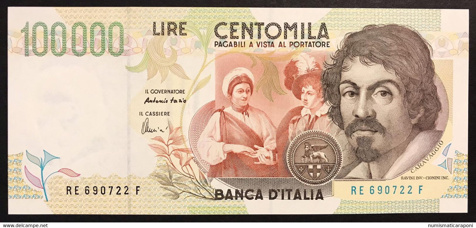 100000 Lire CARAVAGGIO 2° TIPO SERIE E 1998 Q.fds/fds LOTTO 3400 - 100000 Lire