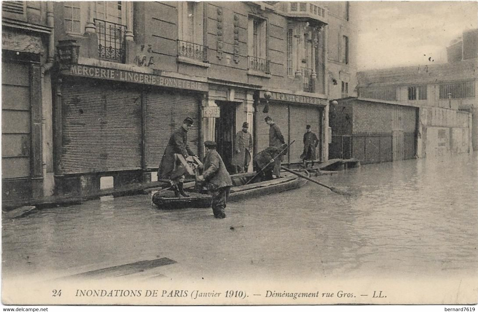 75 Paris 75016  -  Inondations 1910  -  Demenagement Rue  Gros - Arrondissement: 16