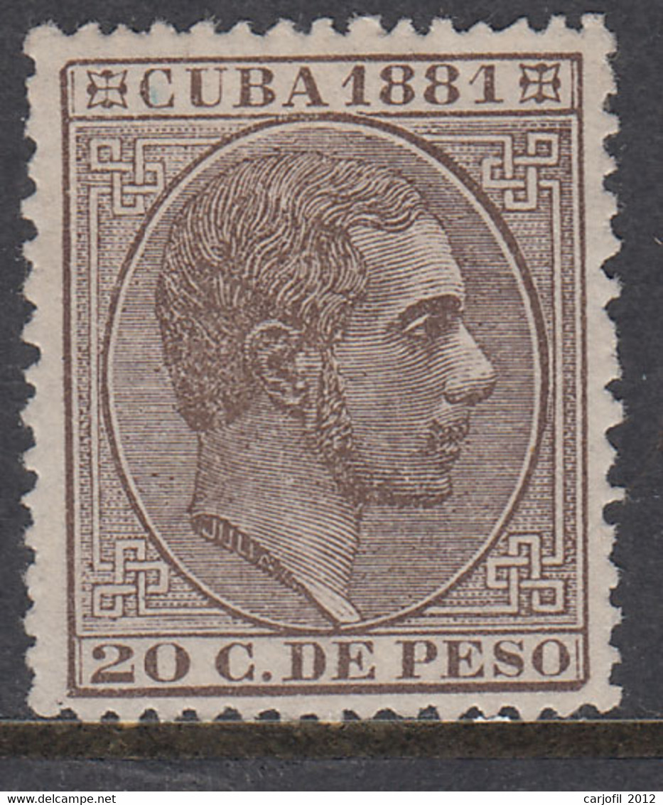 Cuba Sueltos 1881 Edifil 67 * Mh - Cuba (1874-1898)